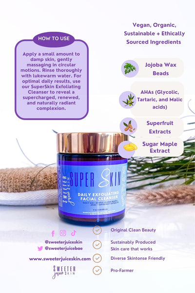 SuperSkin Dual Exfoliating Facial Cleanser - Sweeter Juice Skin